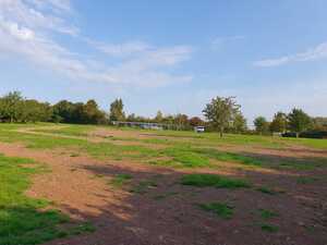 The ground after refilling for a Ground Source Heat Pump