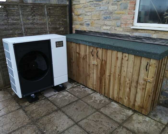 air source heat pump on patio air source heat pump on patio