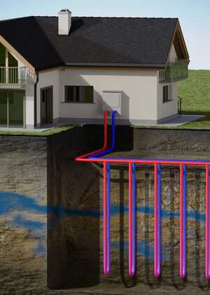 ASHP installed outside