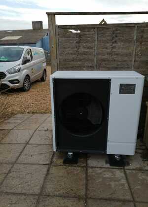 ASHP installed outside