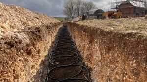 Slinkies Preparation for Ground Source Heat Pumps