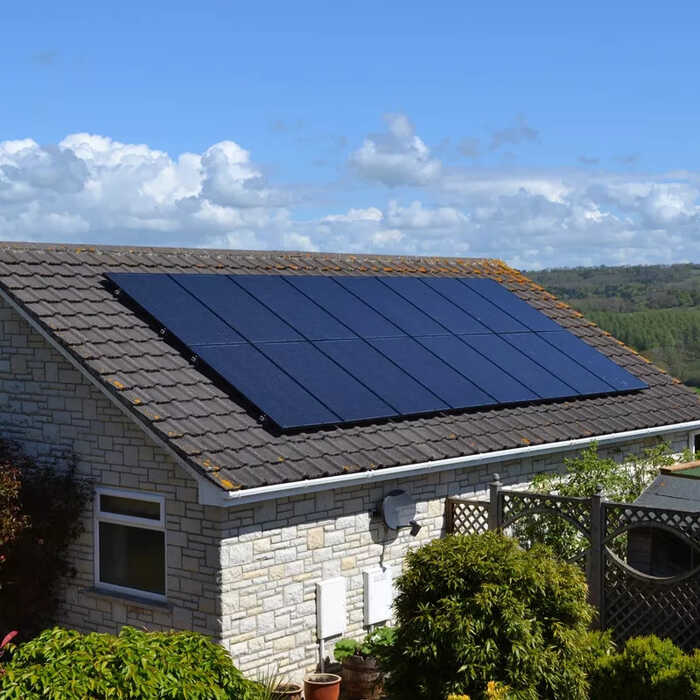 house with solar panels
