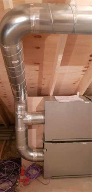 MVHR system installed in a loft